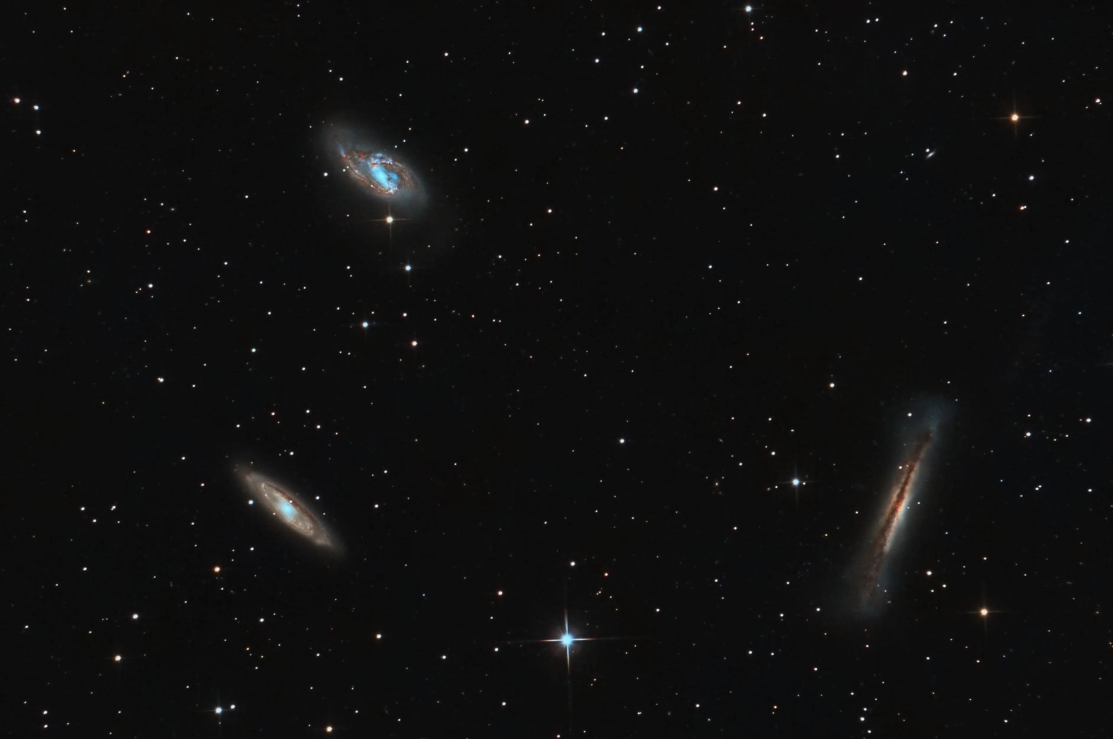 Leo-Triplett (M65, M66, NGC3628) © Jürgen Mainka
