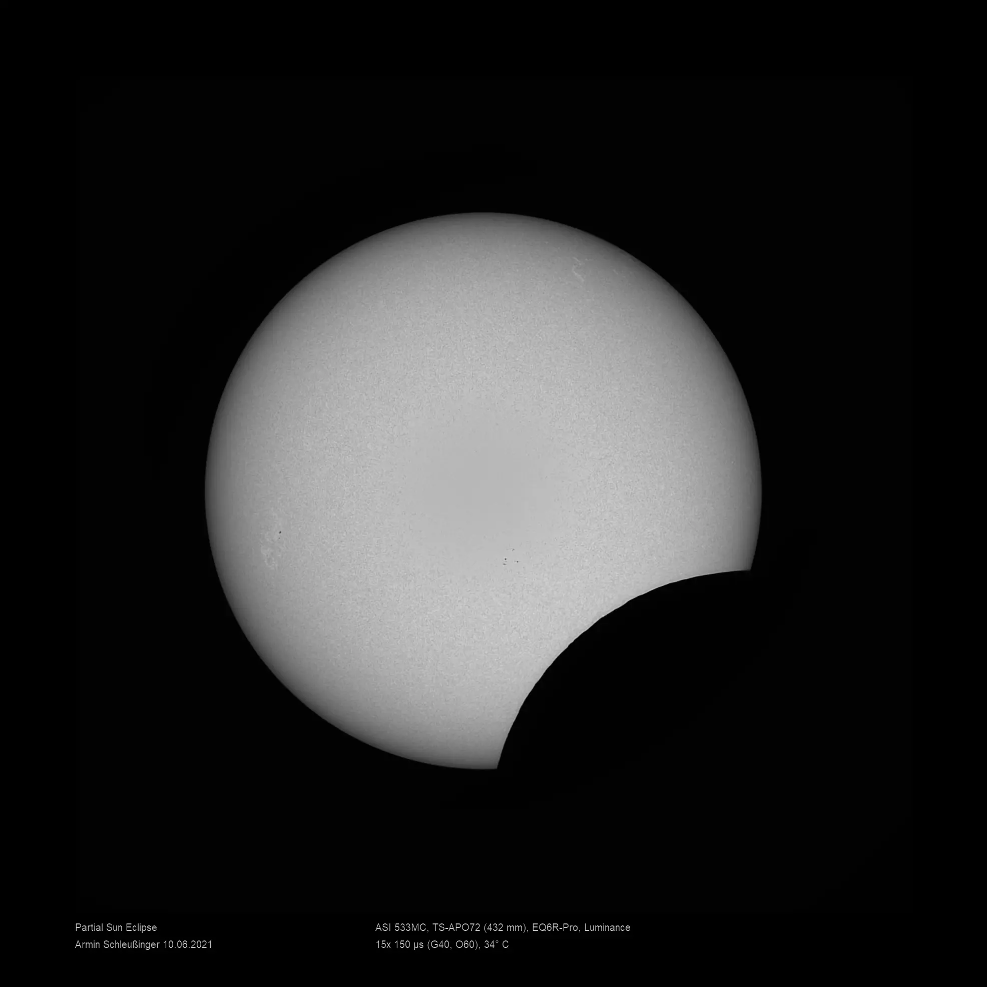 Sonnenfinsternis 10.06.2021 © Armin Schleußinger